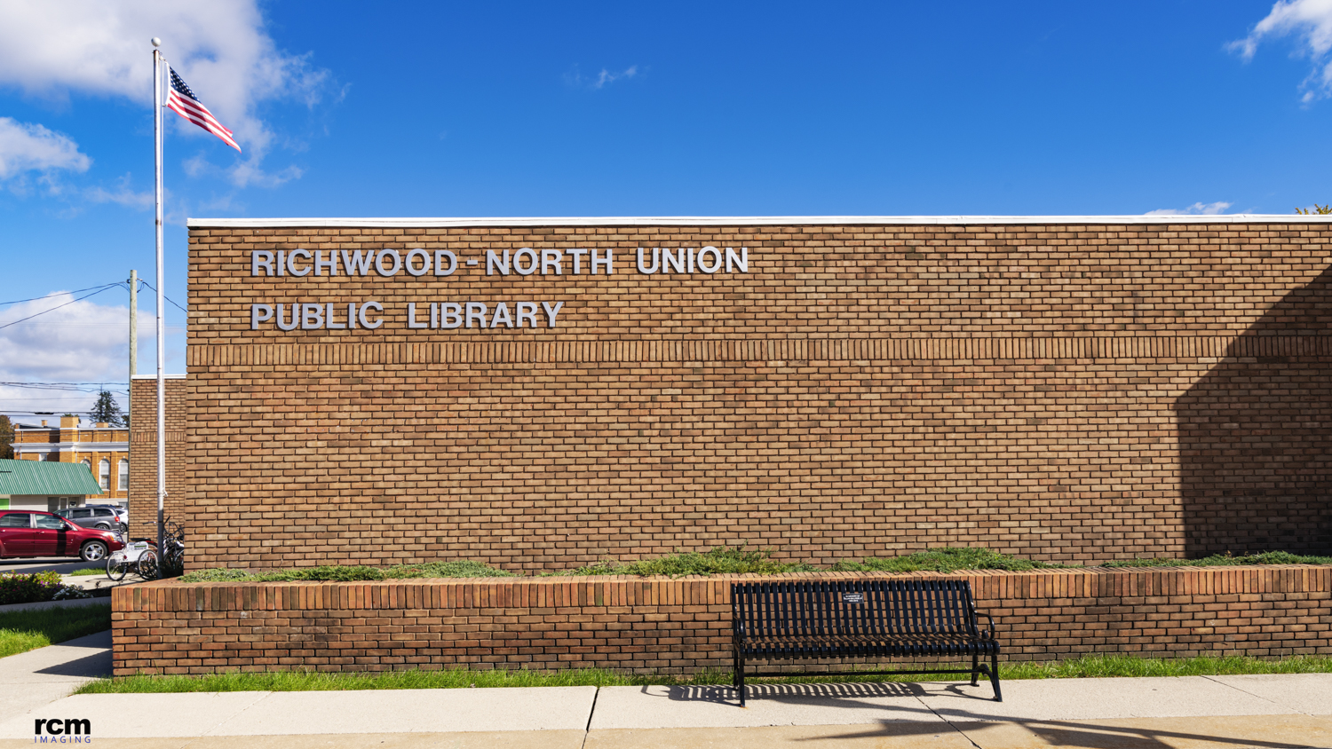 Front sign of the library